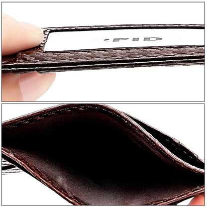 KB197 Carbon Fiber RFID Anti-theft Fashion Card Bag