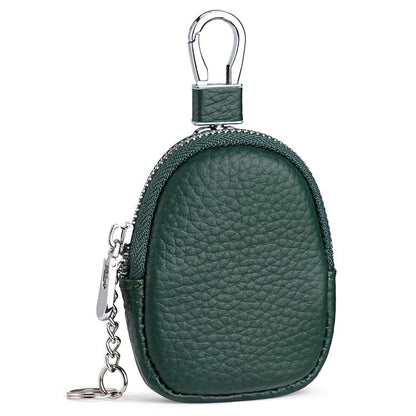 Mini Genuine Leather Earphone Data Cable Coin Bag