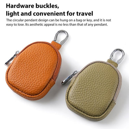 Mini Genuine Leather Earphone Data Cable Coin Bag