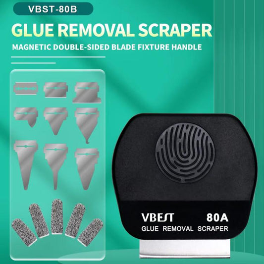 BEST VBST-80B Ensemble de raclettes magnétiques double face en acier inoxydable pour le décollage de colle, BEST VBST-80B