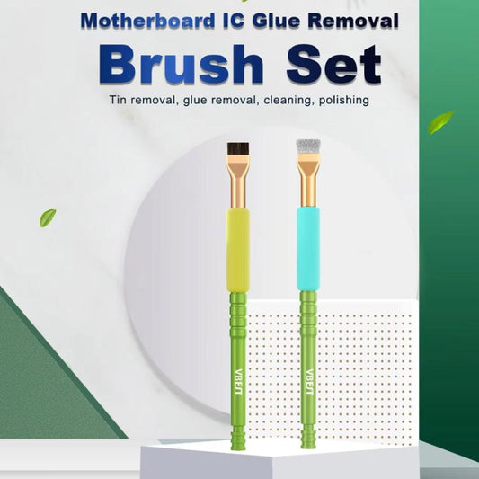 BEST VBST-81 Kit de brosses de nettoyage en alliage d'aluminium pour l'enlèvement de la colle de CI de carte mère, BEST VBST-81
