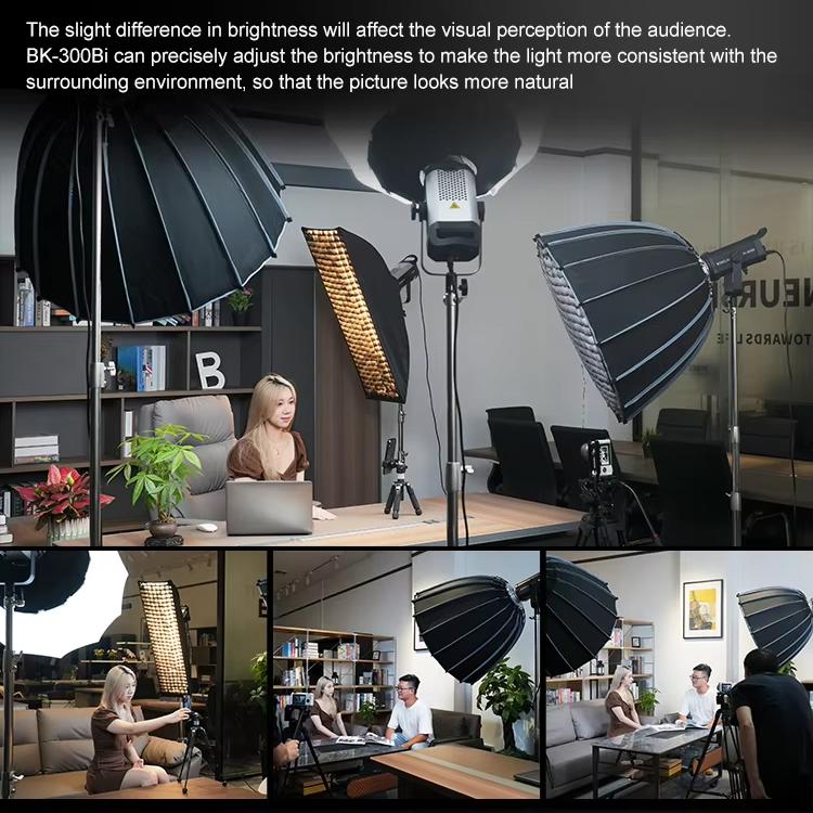 BOKELAI BK-300Bi 300W 2700K-6500K Dual Color Temperature LED Video Fill Light with Remote Control, US Plug, EU Plug, UK Plug