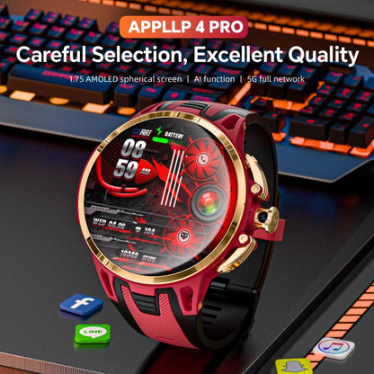 LOKMAT APPLLP 4 Pro 4G Smart Watch, 1.75 inch SC8541E Quad Core, 3GB+32GB, Android 8.1, Video Call
