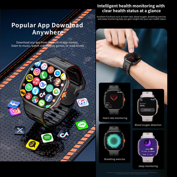 LOKMAT APPLLP 6 Max 4G Smart Watch, 1.58 inch SC8541E Quad Core, 3GB+32GB, Android 8.1, Video Call , Heart Rate