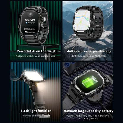LOKMAT APPLLP 7 Max 4G Smart Watch, 1.58 inch SC8541E Quad Core, 3GB+32GB, Android 8.1, Video Call , Heart Rate