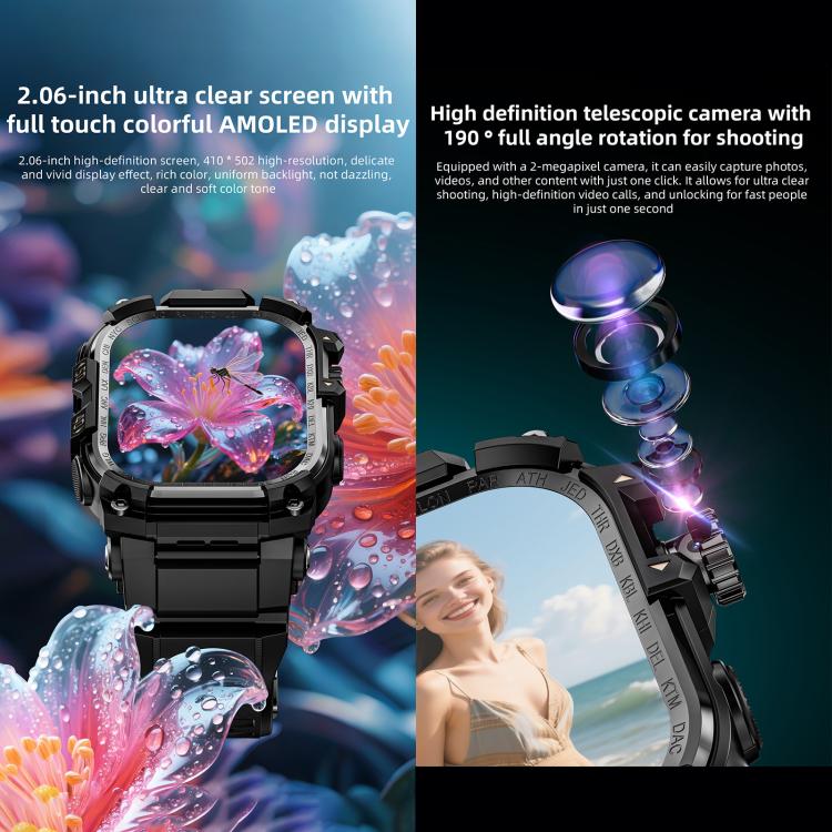LOKMAT APPLLP 7 Max 4G Smart Watch, 1.58 inch SC8541E Quad Core, 3GB+32GB, Android 8.1, Video Call , Heart Rate