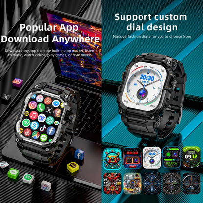 LOKMAT APPLLP 7 Max 4G Smart Watch, 1.58 inch SC8541E Quad Core, 3GB+32GB, Android 8.1, Video Call , Heart Rate