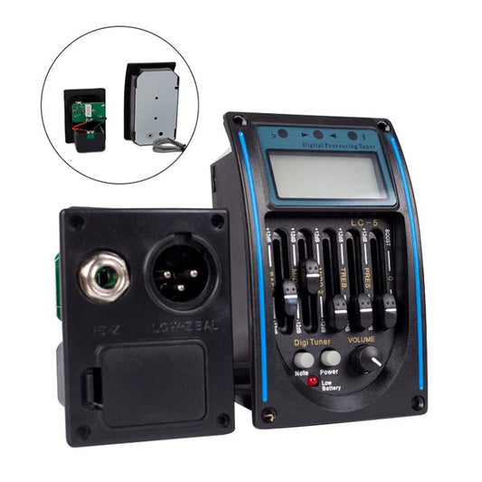 LC-5 Guitar Four-band Equalizer EQ Wooden Guitar Modified Pickup, LC-5