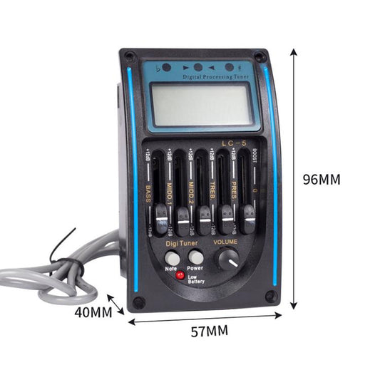 LC-5 Guitar Four-band Equalizer EQ Wooden Guitar Modified Pickup, LC-5