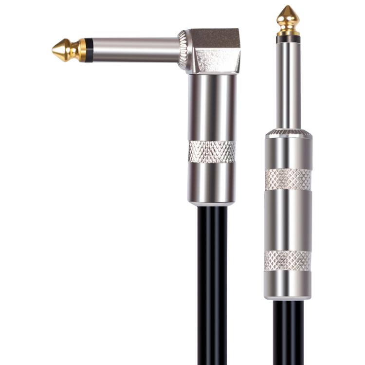 6.35mm Plug Straight to Elbow Electric Guitar Audio Cable, 3m, 5m, 10m