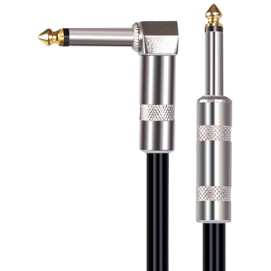 6.35mm Plug Straight to Elbow Electric Guitar Audio Cable, 3m, 5m, 10m