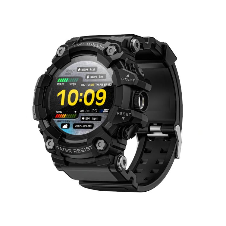 Montre connectée robuste LOKMAT ATTACK T, écran 1,32 pouces, appel BT, SOS, podomètre, suivi du sommeil, fréquence cardiaque, tension artérielle, oxygène sanguin