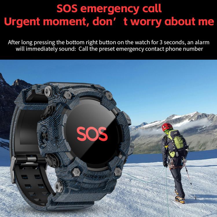 LOKMAT ATTACK GT Rugged Smart Watch, 1.32 inch, BT Call, SOS, Pedometer, Sleep Tracking, Heart Rate, Blood Pressure, Blood Oxygen