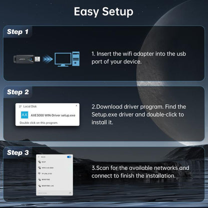 EDUP EP-AX1678 WiFi 6E USB Tri-band Mini Wireless Network Adapter, EP-AX1678