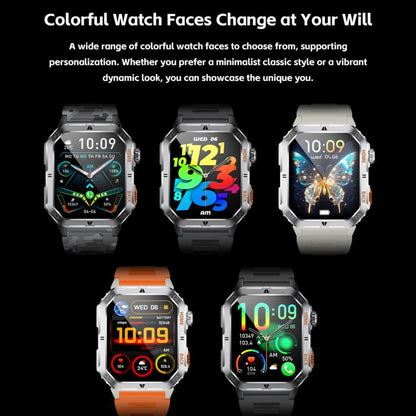 QS39 2.01 inch BT5.3 Sports Smart Watch, Support Voice Call / Sleep / Heart Rate / Blood Oxygen / Blood Pressure Health Monitor