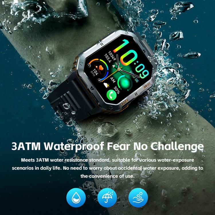 QS39 2.01 inch BT5.3 Sports Smart Watch, Support Voice Call / Sleep / Heart Rate / Blood Oxygen / Blood Pressure Health Monitor