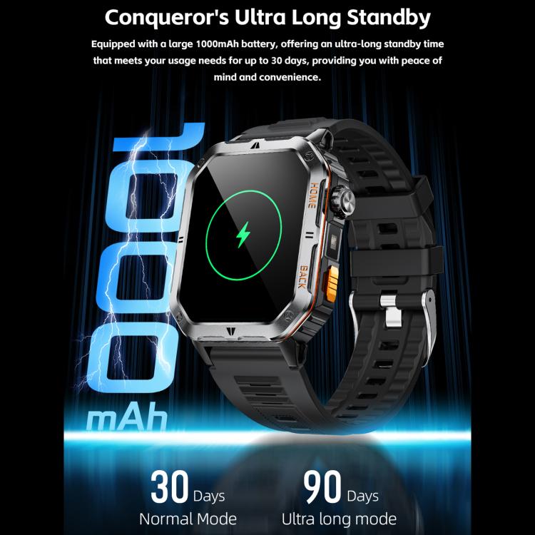QS39 2.01 inch BT5.3 Sports Smart Watch, Support Voice Call / Sleep / Heart Rate / Blood Oxygen / Blood Pressure Health Monitor