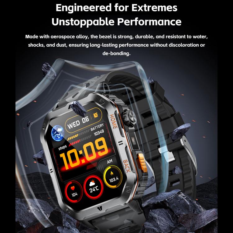 QS39 2.01 inch BT5.3 Sports Smart Watch, Support Voice Call / Sleep / Heart Rate / Blood Oxygen / Blood Pressure Health Monitor