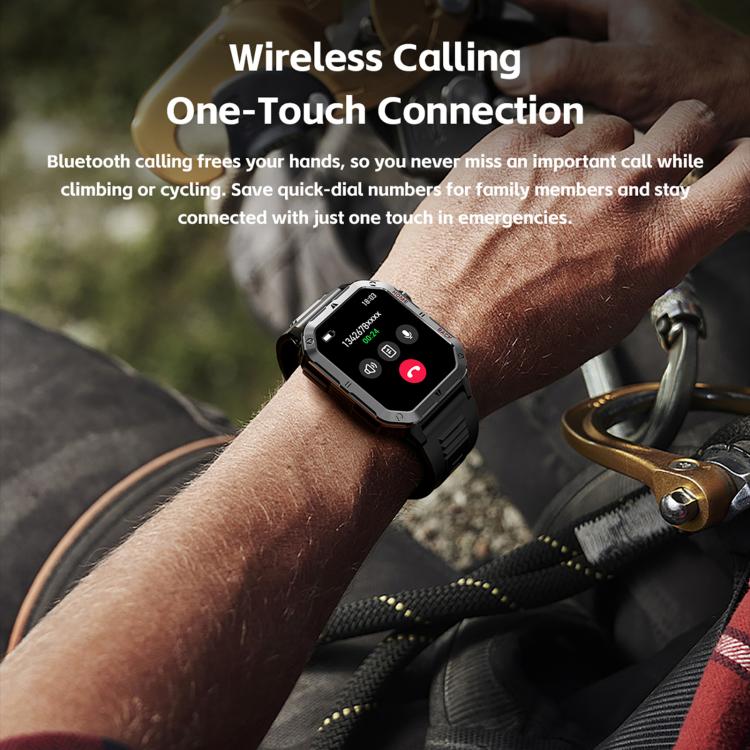 QS39 2.01 inch BT5.3 Sports Smart Watch, Support Voice Call / Sleep / Heart Rate / Blood Oxygen / Blood Pressure Health Monitor