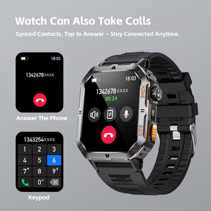 QS39 2.01 inch BT5.3 Sports Smart Watch, Support Voice Call / Sleep / Heart Rate / Blood Oxygen / Blood Pressure Health Monitor
