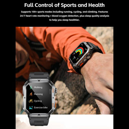 QS39 2.01 inch BT5.3 Sports Smart Watch, Support Voice Call / Sleep / Heart Rate / Blood Oxygen / Blood Pressure Health Monitor