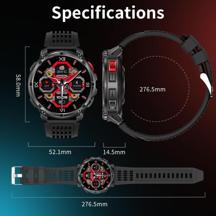 QS10 1.7 inch BT5.2 Sports Smart Watch, Support Sleep / Heart Rate / Blood Pressure Health Monitor