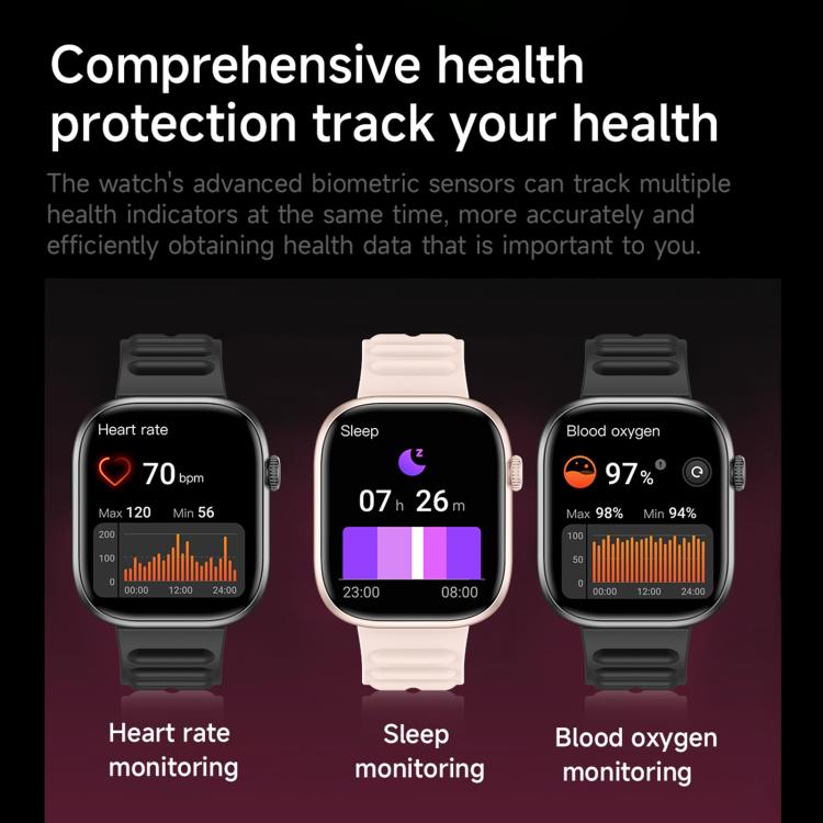 QS12 1.83 inch BT5.3 Sports Smart Watch, Support Sleep / Heart Rate / Blood Oxygen Health Monitor