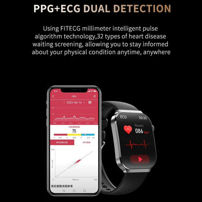 QS21 2.2 inch BT5.3 Sports Smart Watch, Support Sleep / Heart Rate / Blood Oxygen / Blood Pressure / HRV Health Monitor
