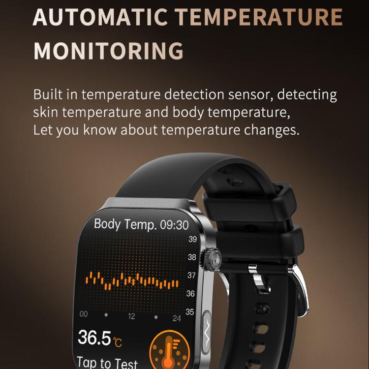 QS21 2.2 inch BT5.3 Sports Smart Watch, Support Sleep / Heart Rate / Blood Oxygen / Blood Pressure / HRV Health Monitor