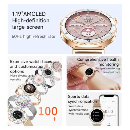 QS22 1.19-inch AMOLED Display Women Smart Sports Watch