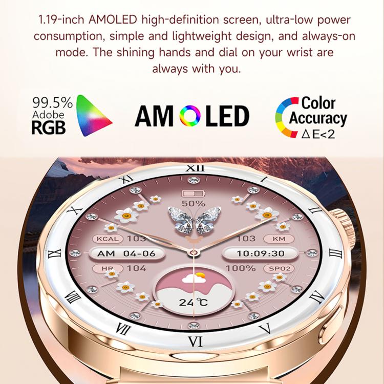 QS22 1.19-inch AMOLED Display Women Smart Sports Watch