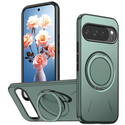 Metal Rotation Holder MagSafe TPU Hybrid PC Phone Case, For Google Pixel 10a, For Google Pixel 10 Pro XL / 9 Pro XL, For Google Pixel 10 / 10 Pro / 9 / 9 Pro