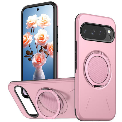 Metal Rotation Holder MagSafe TPU Hybrid PC Phone Case, For Google Pixel 10a, For Google Pixel 10 Pro XL / 9 Pro XL, For Google Pixel 10 / 10 Pro / 9 / 9 Pro