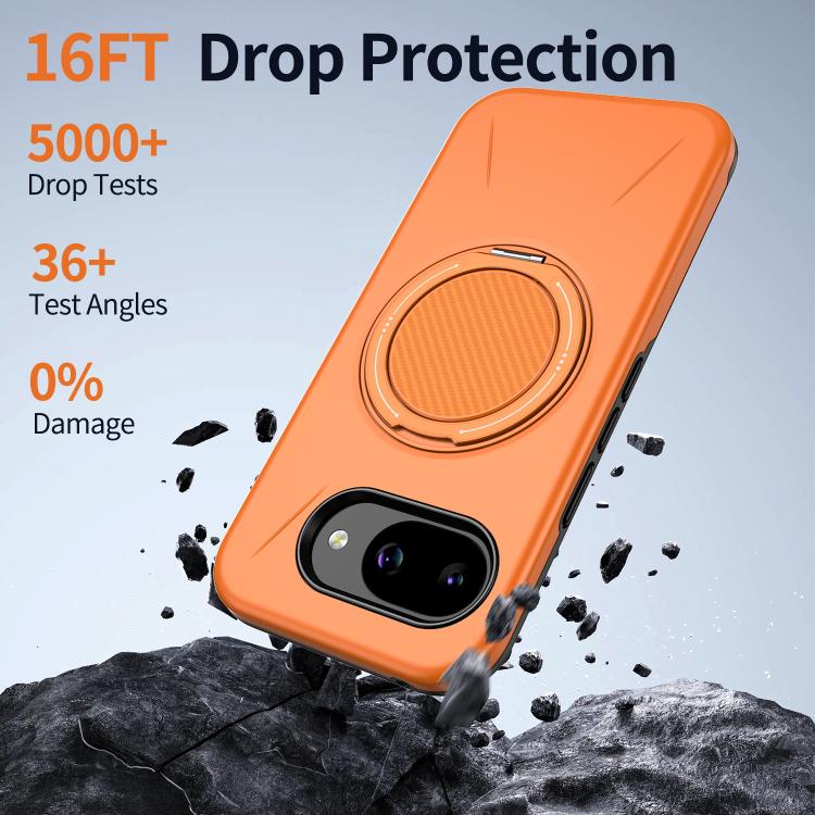 Metal Rotation Holder MagSafe TPU Hybrid PC Phone Case, For Google Pixel 10a, For Google Pixel 10 Pro XL / 9 Pro XL, For Google Pixel 10 / 10 Pro / 9 / 9 Pro