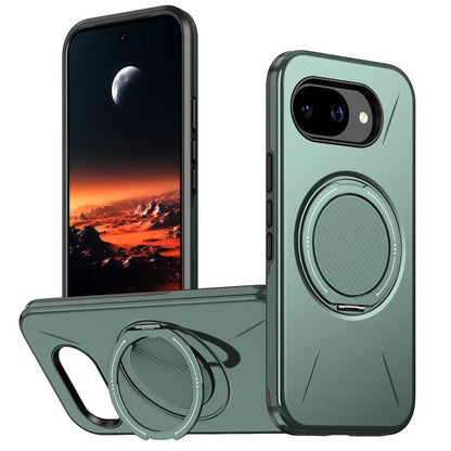 Metal Rotation Holder MagSafe TPU Hybrid PC Phone Case, For Google Pixel 10a, For Google Pixel 10 Pro XL / 9 Pro XL, For Google Pixel 10 / 10 Pro / 9 / 9 Pro