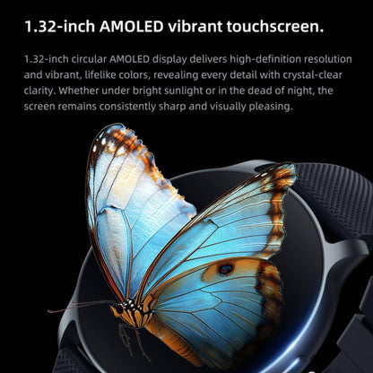 QS80 Pro 1.32-inch AMOLED Display Smart Sports Watch Supports Heart Rate Monitoring