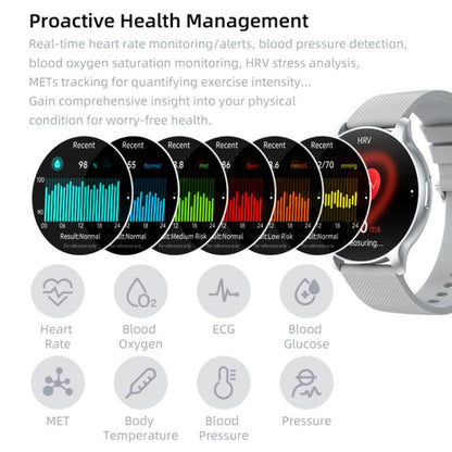 QS80 Pro 1.32-inch AMOLED Display Smart Sports Watch Supports Heart Rate Monitoring