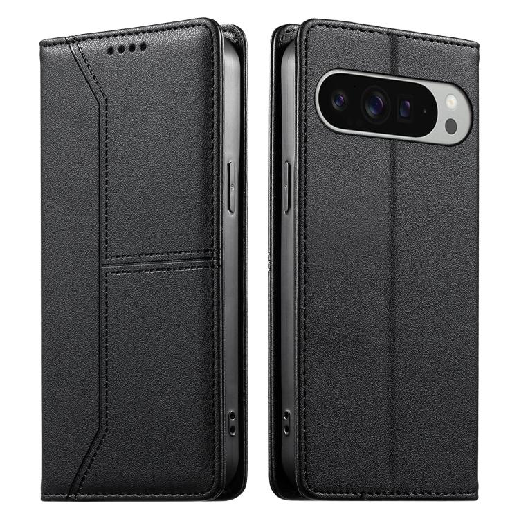 Stitched Line Magnetic RFID Vegan Leather Phone Case, For Google Pixel 11 Pro XL, For Google Pixel 11 / Pixel 11 Pro, For Google Pixel 10a, For Google Pixel 10 Pro XL / Pixel 9 Pro XL, For Google Pixel 10 / 10 Pro / Pixel 9 / 9 Pro, For Google Pixel 9a...