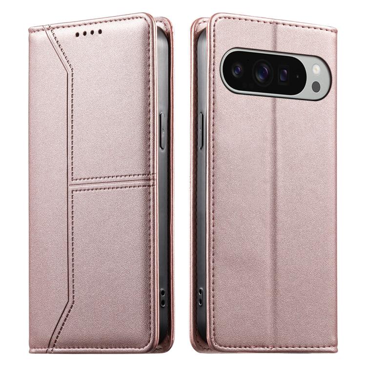 Stitched Line Magnetic RFID Vegan Leather Phone Case, For Google Pixel 11 Pro XL, For Google Pixel 11 / Pixel 11 Pro, For Google Pixel 10a, For Google Pixel 10 Pro XL / Pixel 9 Pro XL, For Google Pixel 10 / 10 Pro / Pixel 9 / 9 Pro, For Google Pixel 9a...