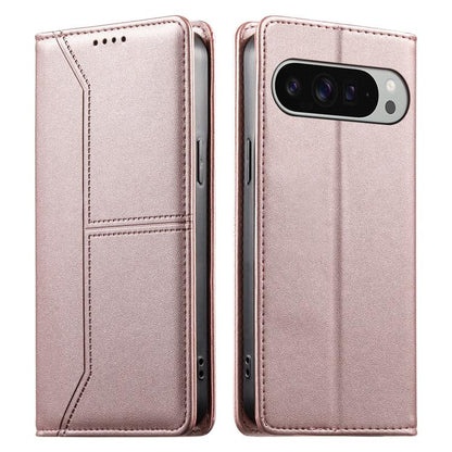 Stitched Line Magnetic RFID Vegan Leather Phone Case, For Google Pixel 11 Pro XL, For Google Pixel 11 / Pixel 11 Pro, For Google Pixel 10a, For Google Pixel 10 Pro XL / Pixel 9 Pro XL, For Google Pixel 10 / 10 Pro / Pixel 9 / 9 Pro, For Google Pixel 9a...