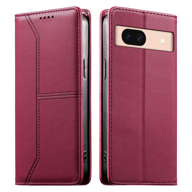 Stitched Line Magnetic RFID Vegan Leather Phone Case, For Google Pixel 11 Pro XL, For Google Pixel 11 / Pixel 11 Pro, For Google Pixel 10a, For Google Pixel 10 Pro XL / Pixel 9 Pro XL, For Google Pixel 10 / 10 Pro / Pixel 9 / 9 Pro, For Google Pixel 9a...