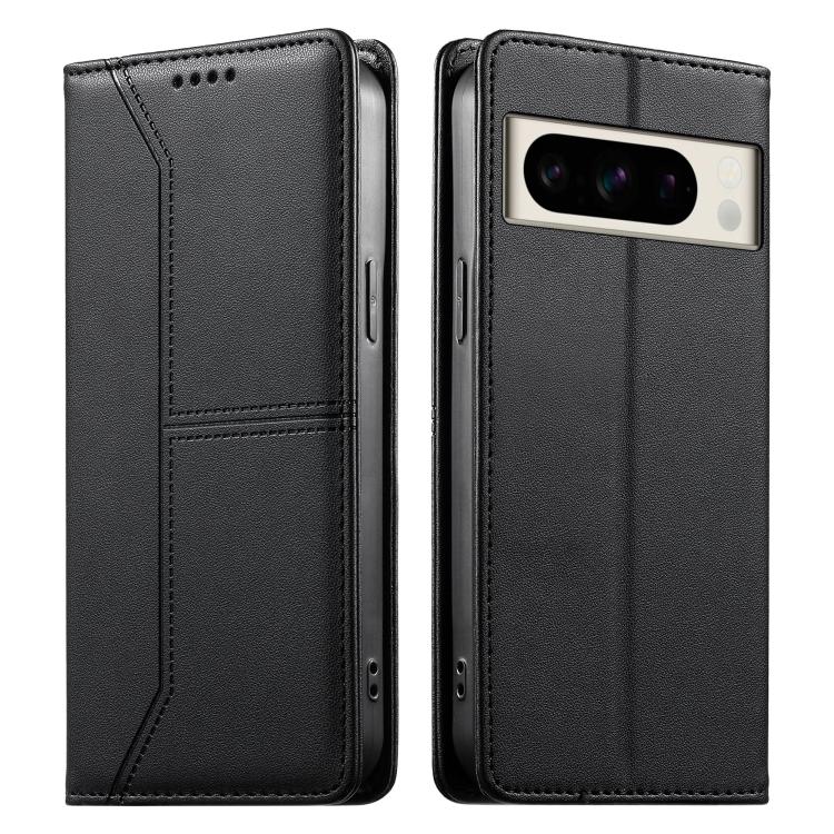 Stitched Line Magnetic RFID Vegan Leather Phone Case, For Google Pixel 11 Pro XL, For Google Pixel 11 / Pixel 11 Pro, For Google Pixel 10a, For Google Pixel 10 Pro XL / Pixel 9 Pro XL, For Google Pixel 10 / 10 Pro / Pixel 9 / 9 Pro, For Google Pixel 9a...