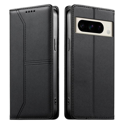 Stitched Line Magnetic RFID Vegan Leather Phone Case, For Google Pixel 11 Pro XL, For Google Pixel 11 / Pixel 11 Pro, For Google Pixel 10a, For Google Pixel 10 Pro XL / Pixel 9 Pro XL, For Google Pixel 10 / 10 Pro / Pixel 9 / 9 Pro, For Google Pixel 9a...