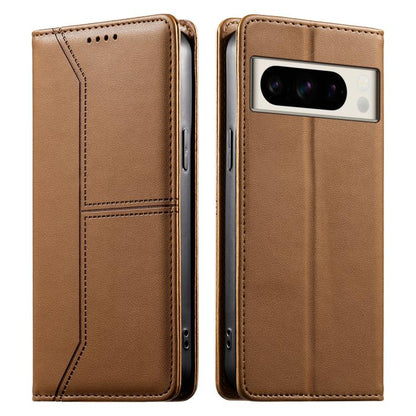 Stitched Line Magnetic RFID Vegan Leather Phone Case, For Google Pixel 11 Pro XL, For Google Pixel 11 / Pixel 11 Pro, For Google Pixel 10a, For Google Pixel 10 Pro XL / Pixel 9 Pro XL, For Google Pixel 10 / 10 Pro / Pixel 9 / 9 Pro, For Google Pixel 9a...