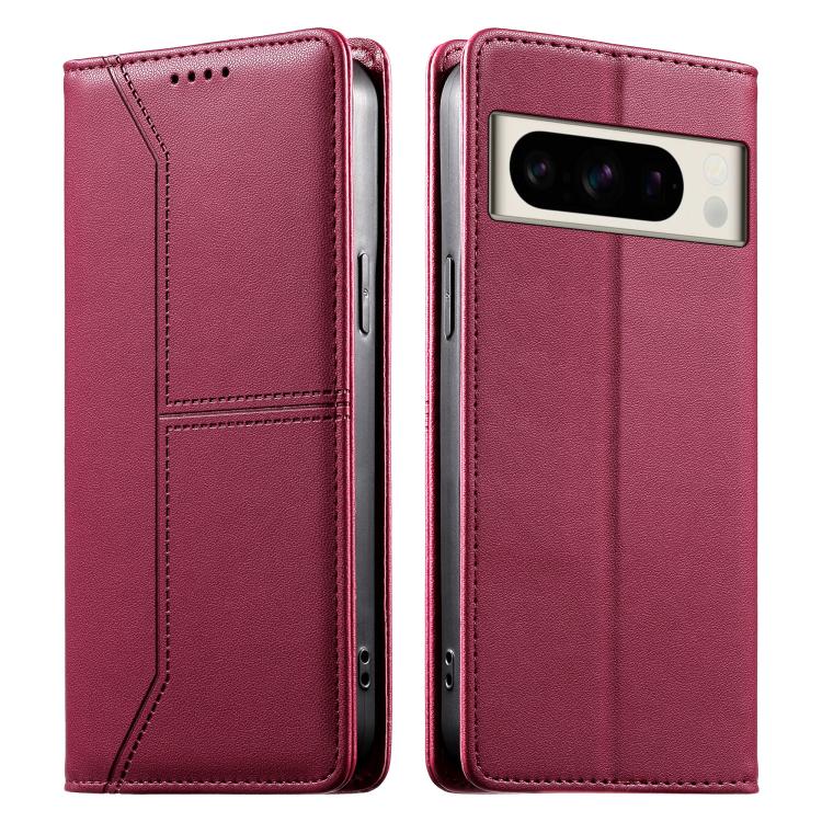 Stitched Line Magnetic RFID Vegan Leather Phone Case, For Google Pixel 11 Pro XL, For Google Pixel 11 / Pixel 11 Pro, For Google Pixel 10a, For Google Pixel 10 Pro XL / Pixel 9 Pro XL, For Google Pixel 10 / 10 Pro / Pixel 9 / 9 Pro, For Google Pixel 9a...