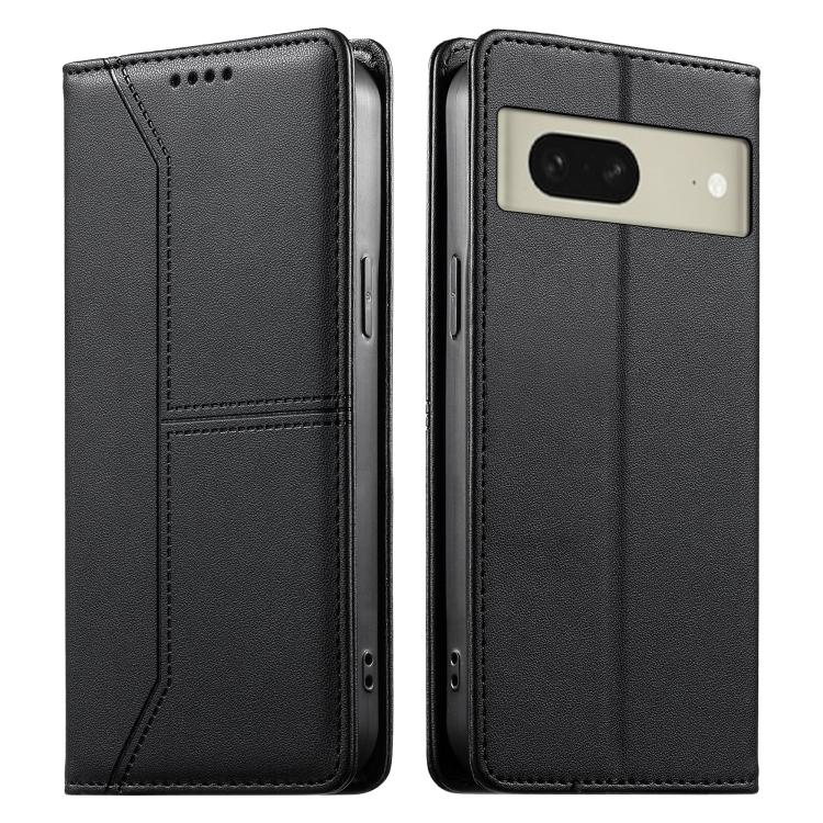 Stitched Line Magnetic RFID Vegan Leather Phone Case, For Google Pixel 11 Pro XL, For Google Pixel 11 / Pixel 11 Pro, For Google Pixel 10a, For Google Pixel 10 Pro XL / Pixel 9 Pro XL, For Google Pixel 10 / 10 Pro / Pixel 9 / 9 Pro, For Google Pixel 9a...