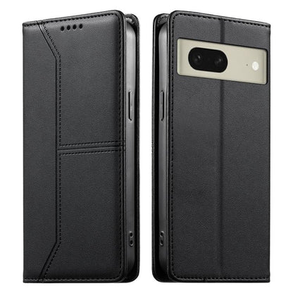 Stitched Line Magnetic RFID Vegan Leather Phone Case, For Google Pixel 11 Pro XL, For Google Pixel 11 / Pixel 11 Pro, For Google Pixel 10a, For Google Pixel 10 Pro XL / Pixel 9 Pro XL, For Google Pixel 10 / 10 Pro / Pixel 9 / 9 Pro, For Google Pixel 9a...