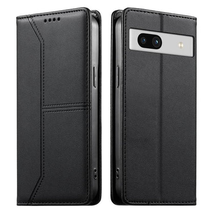 Stitched Line Magnetic RFID Vegan Leather Phone Case, For Google Pixel 11 Pro XL, For Google Pixel 11 / Pixel 11 Pro, For Google Pixel 10a, For Google Pixel 10 Pro XL / Pixel 9 Pro XL, For Google Pixel 10 / 10 Pro / Pixel 9 / 9 Pro, For Google Pixel 9a...