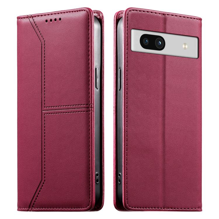 Stitched Line Magnetic RFID Vegan Leather Phone Case, For Google Pixel 11 Pro XL, For Google Pixel 11 / Pixel 11 Pro, For Google Pixel 10a, For Google Pixel 10 Pro XL / Pixel 9 Pro XL, For Google Pixel 10 / 10 Pro / Pixel 9 / 9 Pro, For Google Pixel 9a...