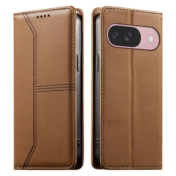 Stitched Line Magnetic RFID Vegan Leather Phone Case, For Google Pixel 11 Pro XL, For Google Pixel 11 / Pixel 11 Pro, For Google Pixel 10a, For Google Pixel 10 Pro XL / Pixel 9 Pro XL, For Google Pixel 10 / 10 Pro / Pixel 9 / 9 Pro, For Google Pixel 9a...